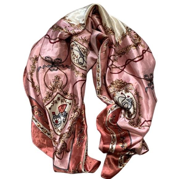 Vintage Style Victorian Style Pink Scarf - Picture 1 of 4